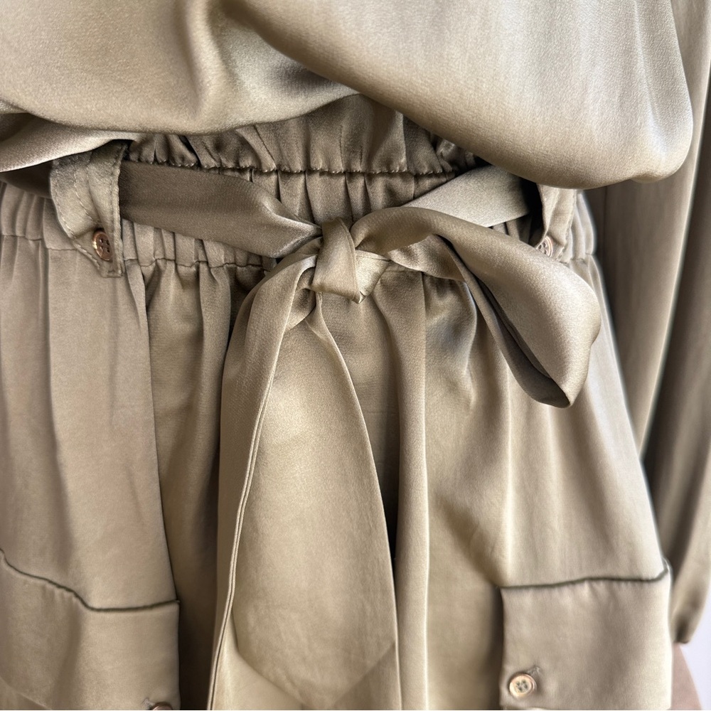 RAMY BROOK - Kristi Satin Belted Mini Dress M - Picture 13 of 14
